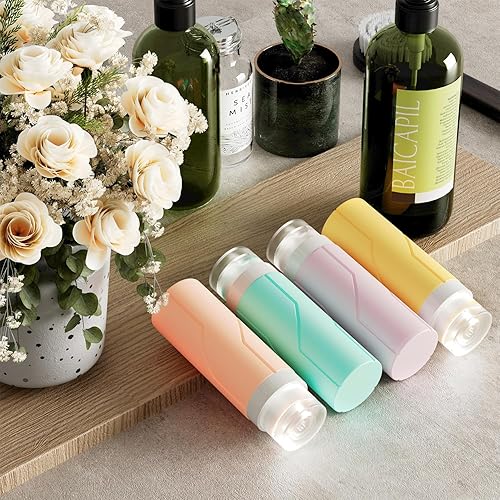 Miniatura 5 de Botellas de viaje para artículos de tocador, botellas de viaje portátiles de 3 onzas aprobadas por la Tsa. Sin BPA, a prueba de fugas, recipientes