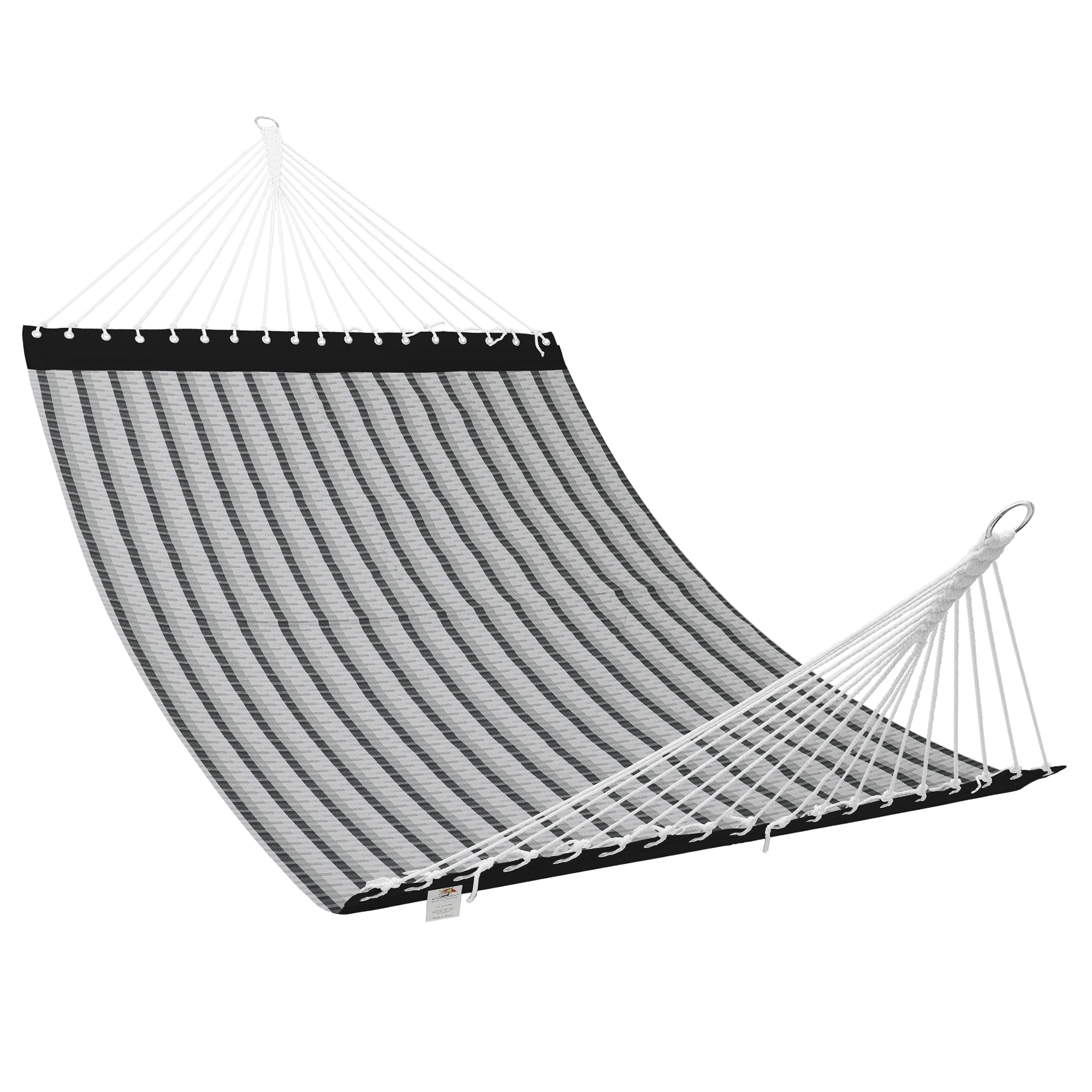 Patio Watcher 13 FT Quick Dry Textilene Hammock - Outdoor Double Hammock - Heavy Duty for Outside - 450 lbs Capacity - Grey Plaid