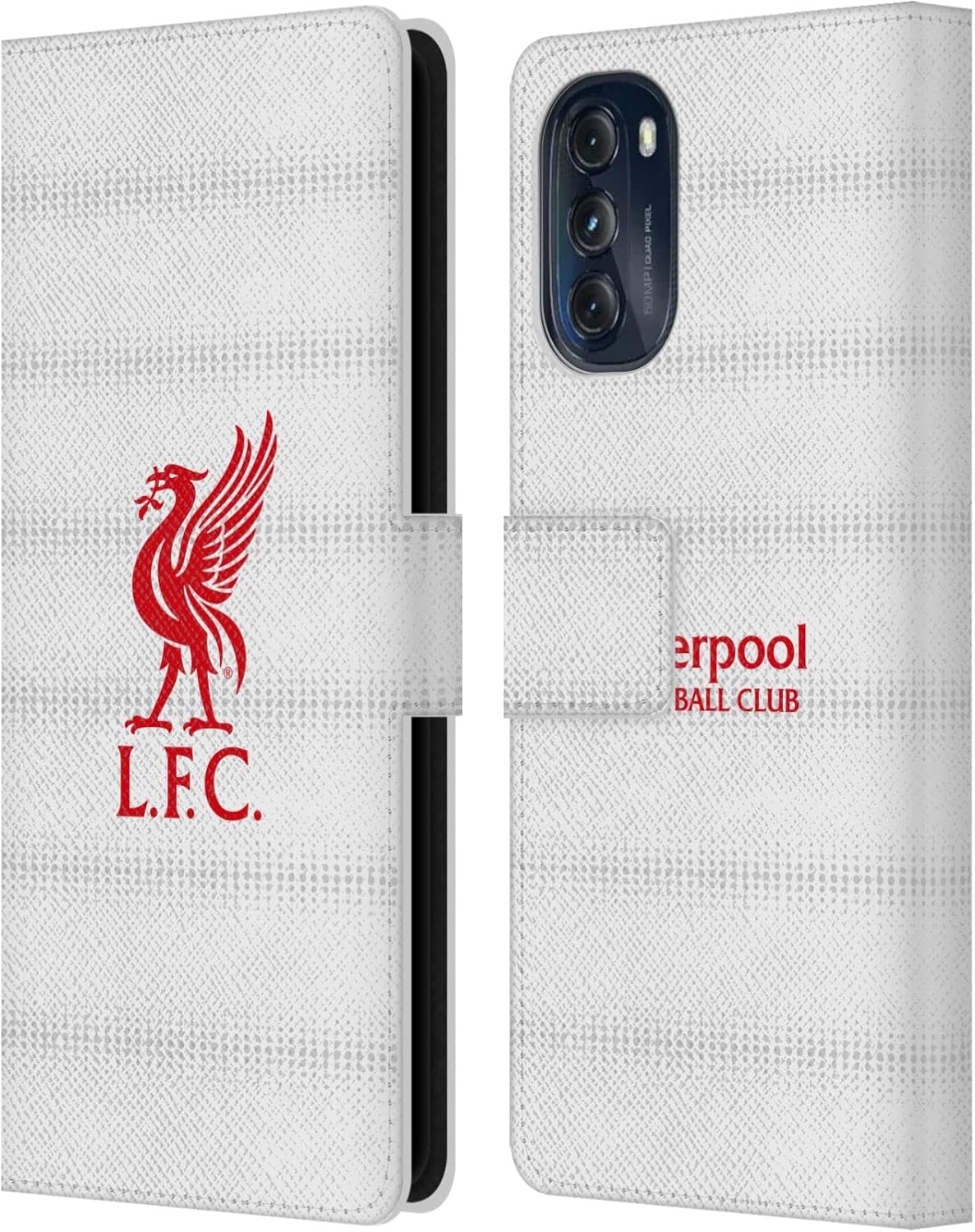 Head Case Designs Officially Licensed Liverpool Football Club Red Logo and Pattern Liver Bird Leather Book Wallet Case Cover Compatible with Motorola Moto G (2022)
