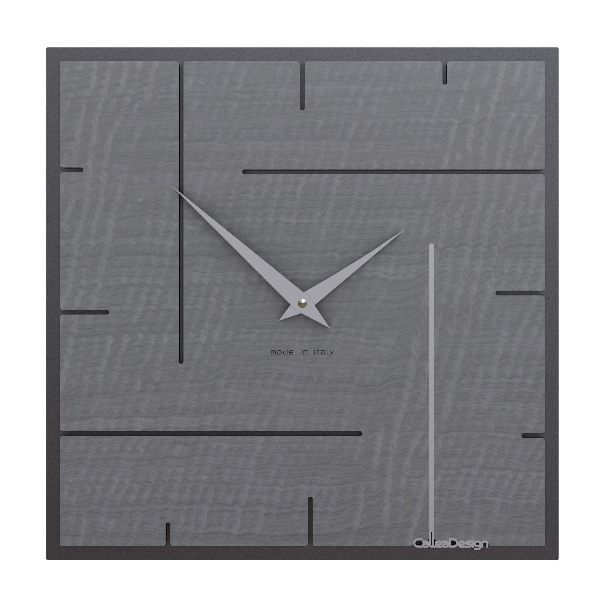 CalleaDesign 33 cm Grauem Dornbusch Grid Wanduhr