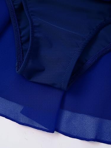 Miniatura 6 de Vestido de leotardo de patinaje sobre hielo para niños y niñas, de malla, empalme sobre ruedas, danza, espectáculo