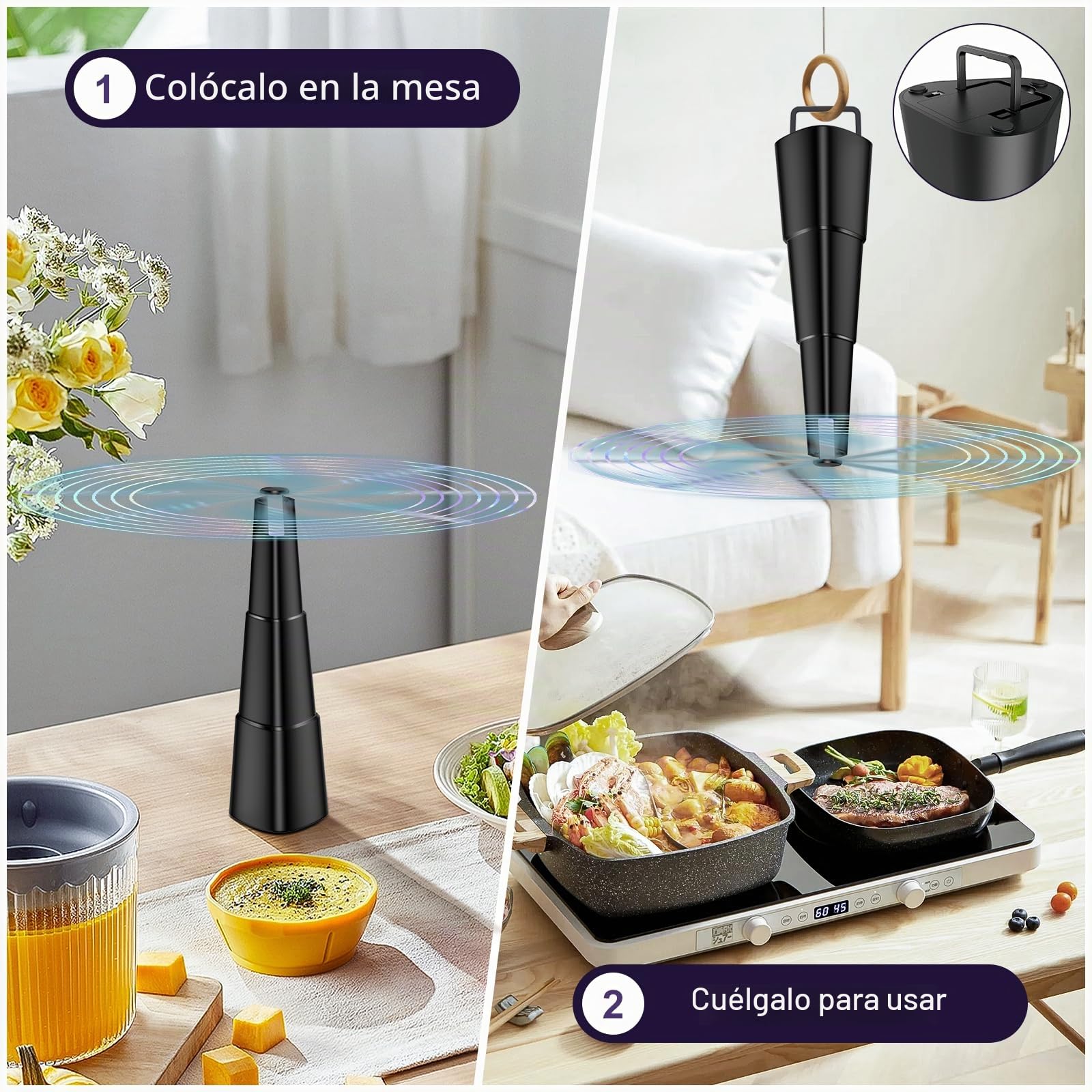 Repelente de moscas, 2 piezas Repelente de moscas portátil, Ventilador repelente de moscas y mosquitos Portátil Anti moscas y mosquitos Ventilador Repelente de moscas para cocina, restaurantes