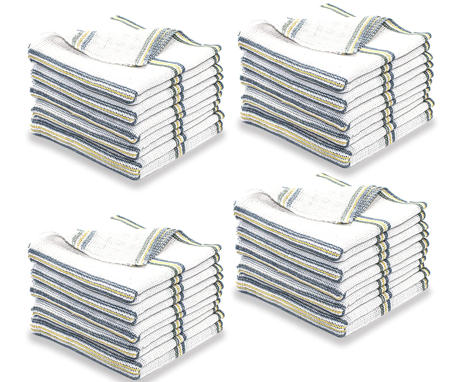 Linen Home Dish Cloth for Washing Up Pack of 40-100% Cotton Absorbent Lint Free Dishcloth for Kitchen (38cm x 35cm), Reusable Cleaning Duster Cloth for House Kitchen.