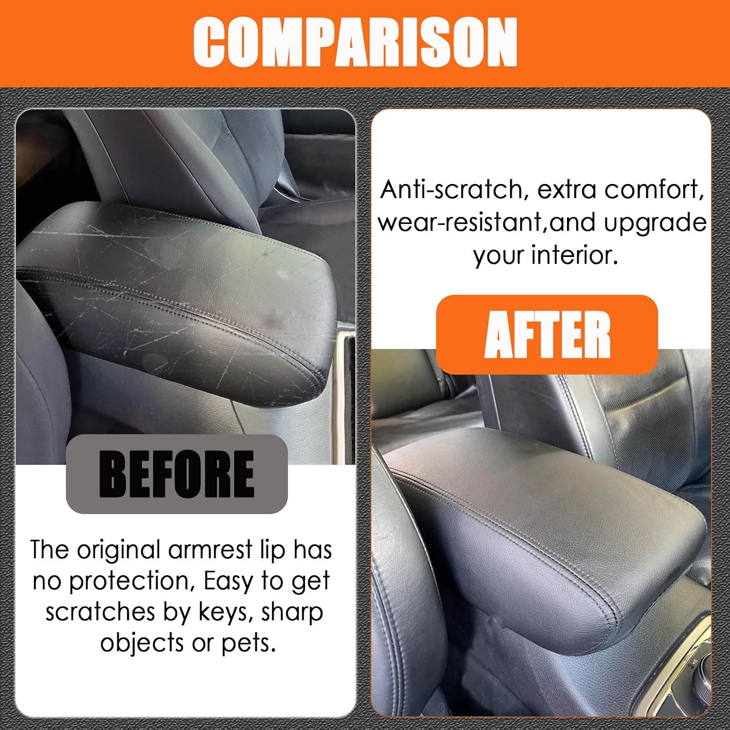 for Honda CRV 2012-2016 Center Console Cover - Middle Console Armrest Cover for Honda CRV Interior Accessories 2012 2013 2014 2015 2016 - Black