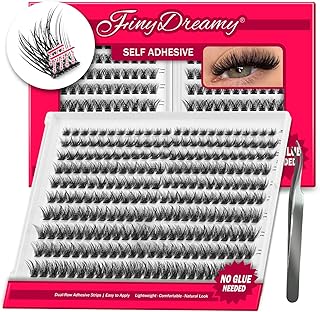 Juego de 240 pestañas autoadhesivas naturales...