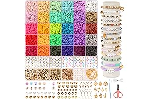 QUEFE 8200pcs Clay Beads Bracelet Making Kit: Express Yourself Creatively with Endless Possibilities
