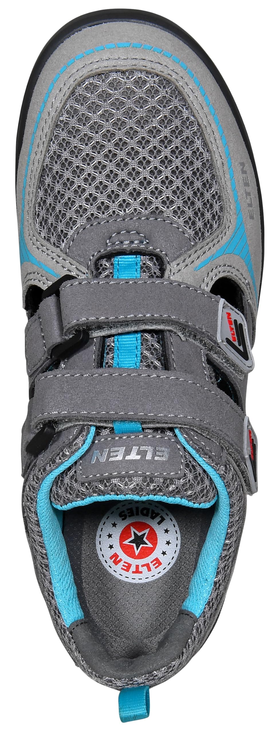 ELTEN Kobiety Elten Sicherheitsschuhe Mila Aqua Easy Esd S1, Damen, Sportlich, Leicht, Grau/Aqua, Stahlkappe, Klettverschlussbuty ochronne
