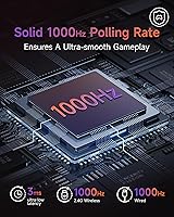 Vista 3 de EasySMX X20 Wireless Gaming Controller with RGB Backlit, 2-Stage Hall Effect Sticks, 1000Hz Polling Rate, 6-Axis Gyro on Multi-Platform, Mech