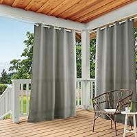 Vista 32 de Exclusive Home Curtains - Cortinas con ojales para interior y exterior, 2 paneles de cortina