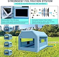 Vista 2 de LVAOSTT Cabina de Pintura 10x8.2x8.2 Pies Cabina de Pintura Inflable Carpa de Cabina de Pulverización Portátil con Sistema de Soplador y Filtro