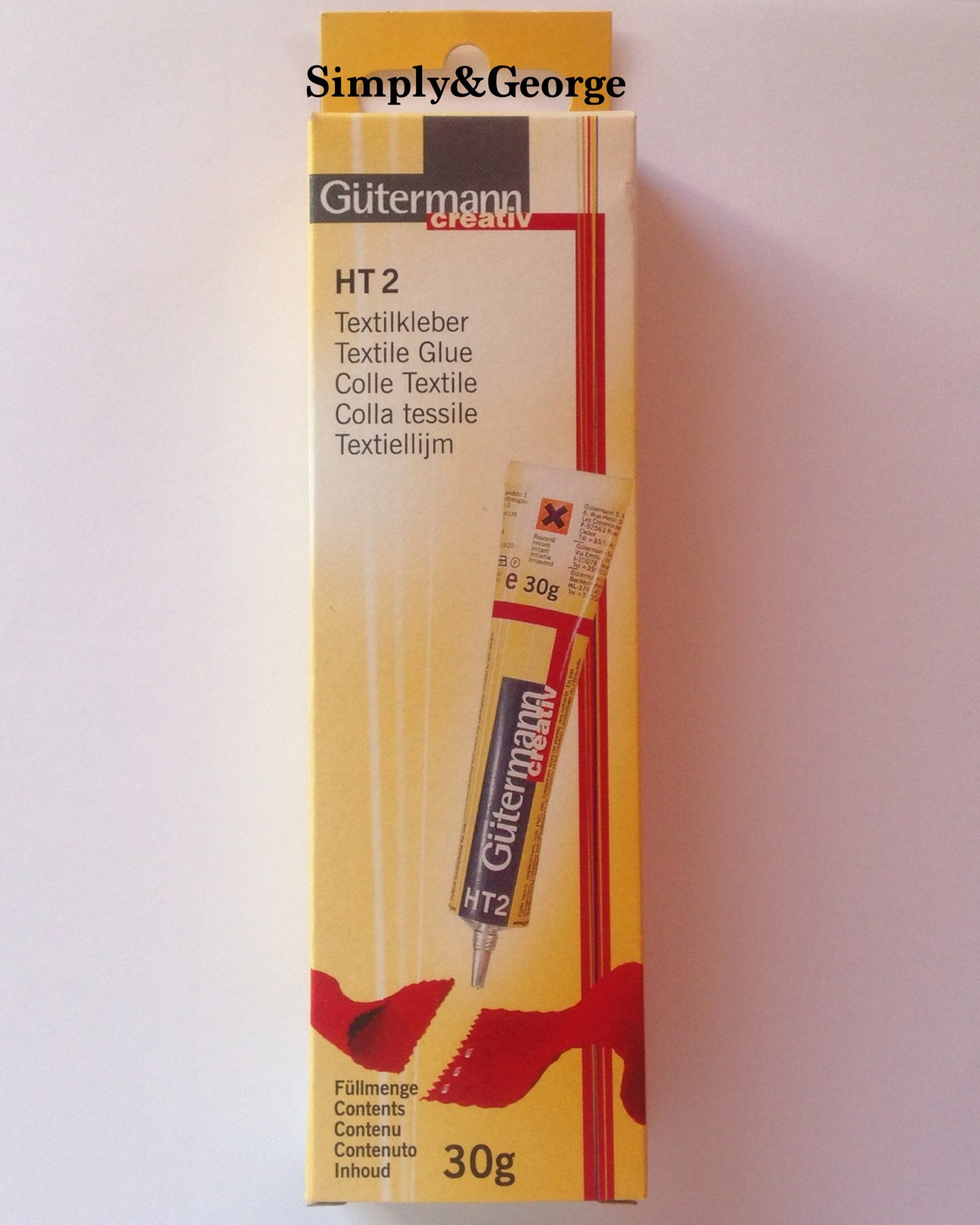 5 x GUTERMANN Stoff Textil Nähen HT2 GLUE 30 g TUBE, selben Tag versandt,