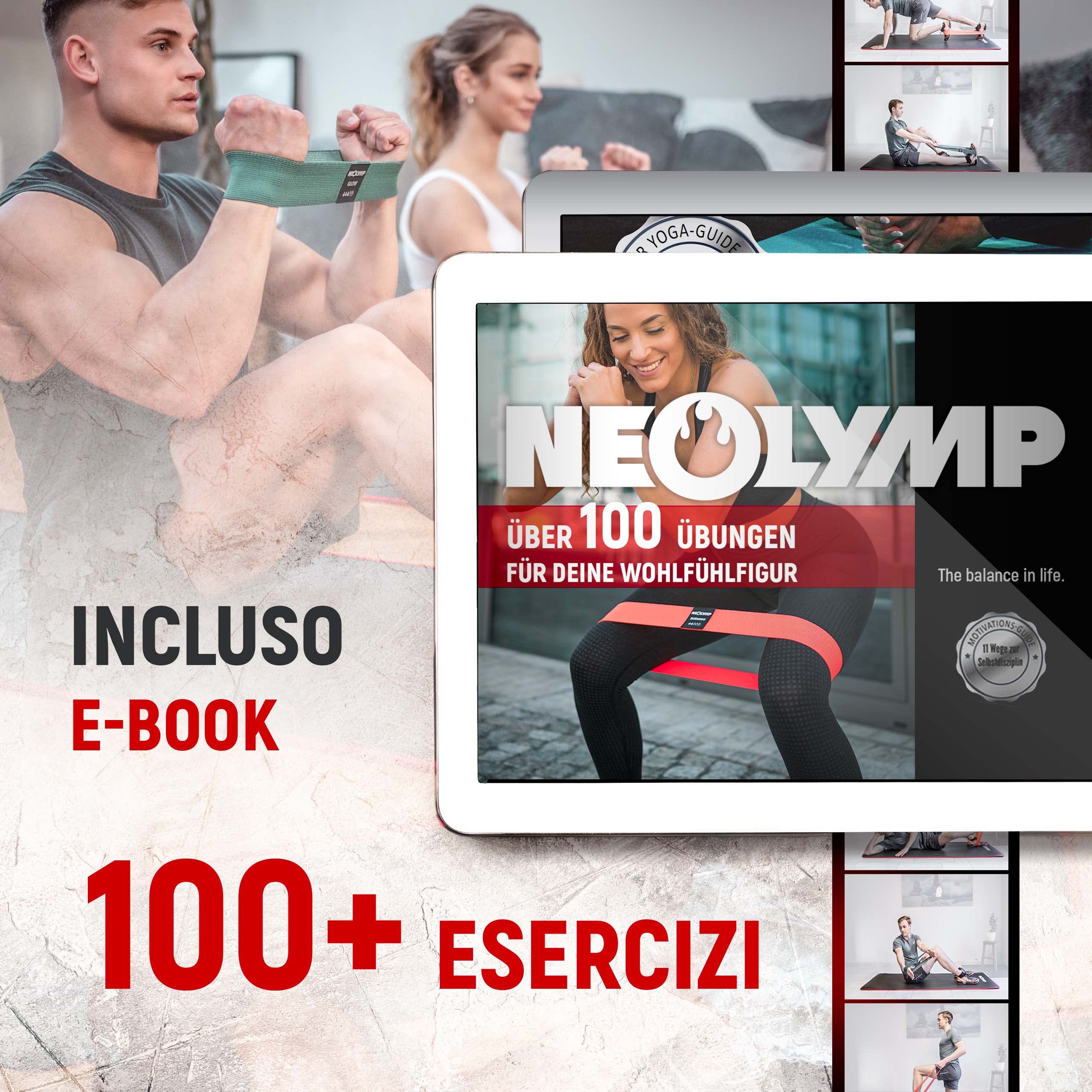 NEOLYMP Elastici fitness – elastico fitness fasce elastiche fitness bande elastiche fitness elastici palestra fascia elastica esercizi banda elastica fitness