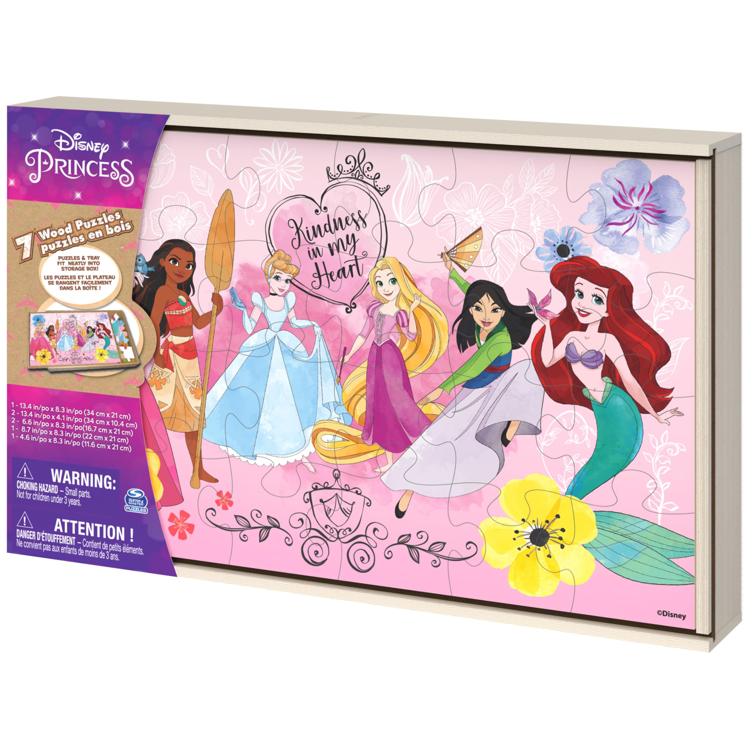 Spin Master Games Disney Princess Puzzles 7-Pack Jigsaw Kids Puzzles