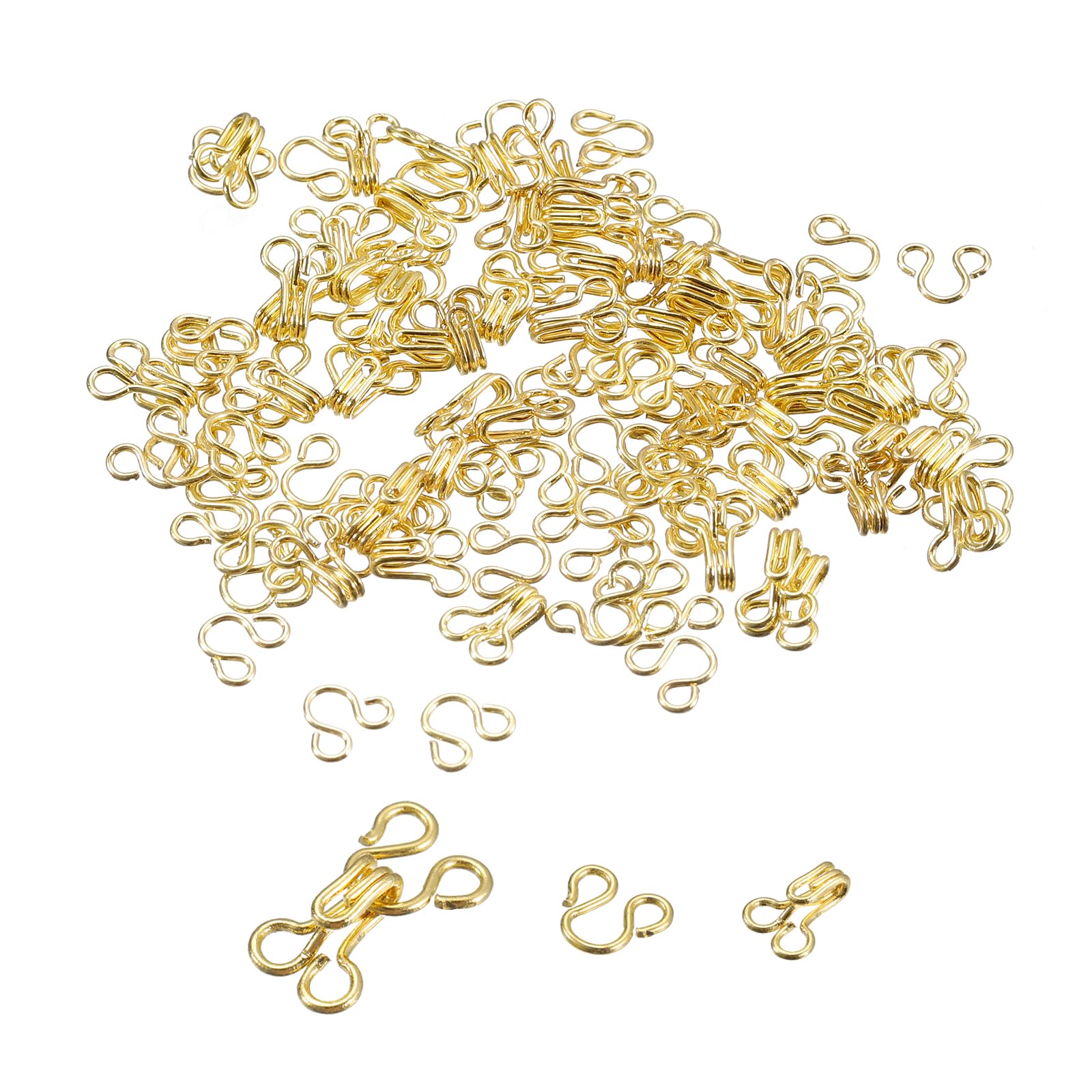 uxcell Sewing Hooks and Eyes Closure, Bra Hooks Clothing Fastener Suitable for Bra Skirt Clothing Repair Trousers