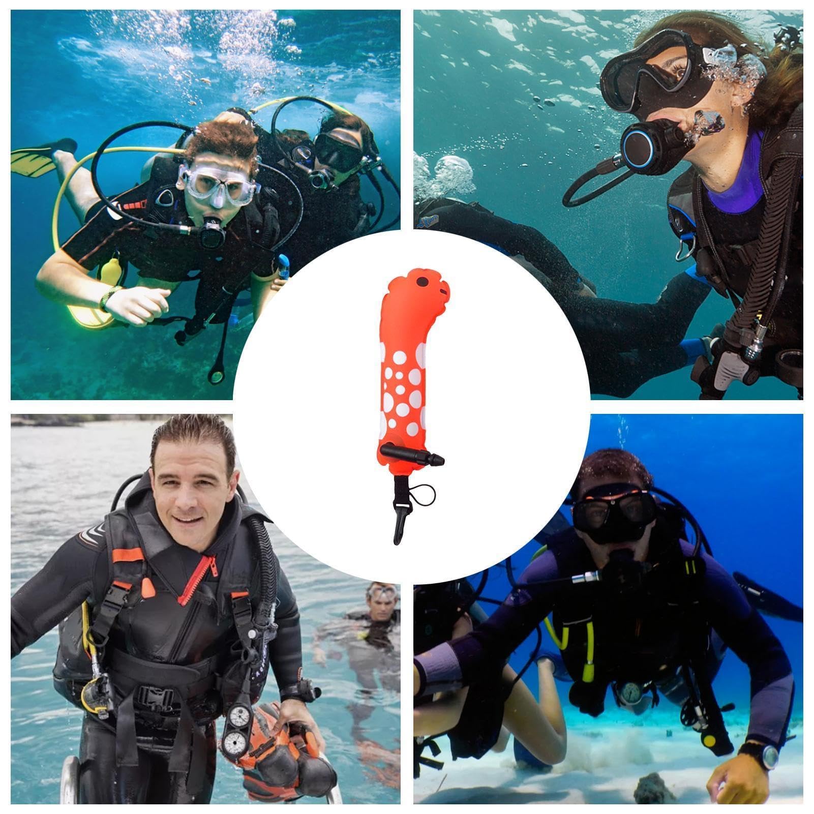 Boa da nuoto gonfiabile per la sicurezza in acqua, galleggianti con marcatore per piscina, pesca, snorkeling, pratica subacquea
