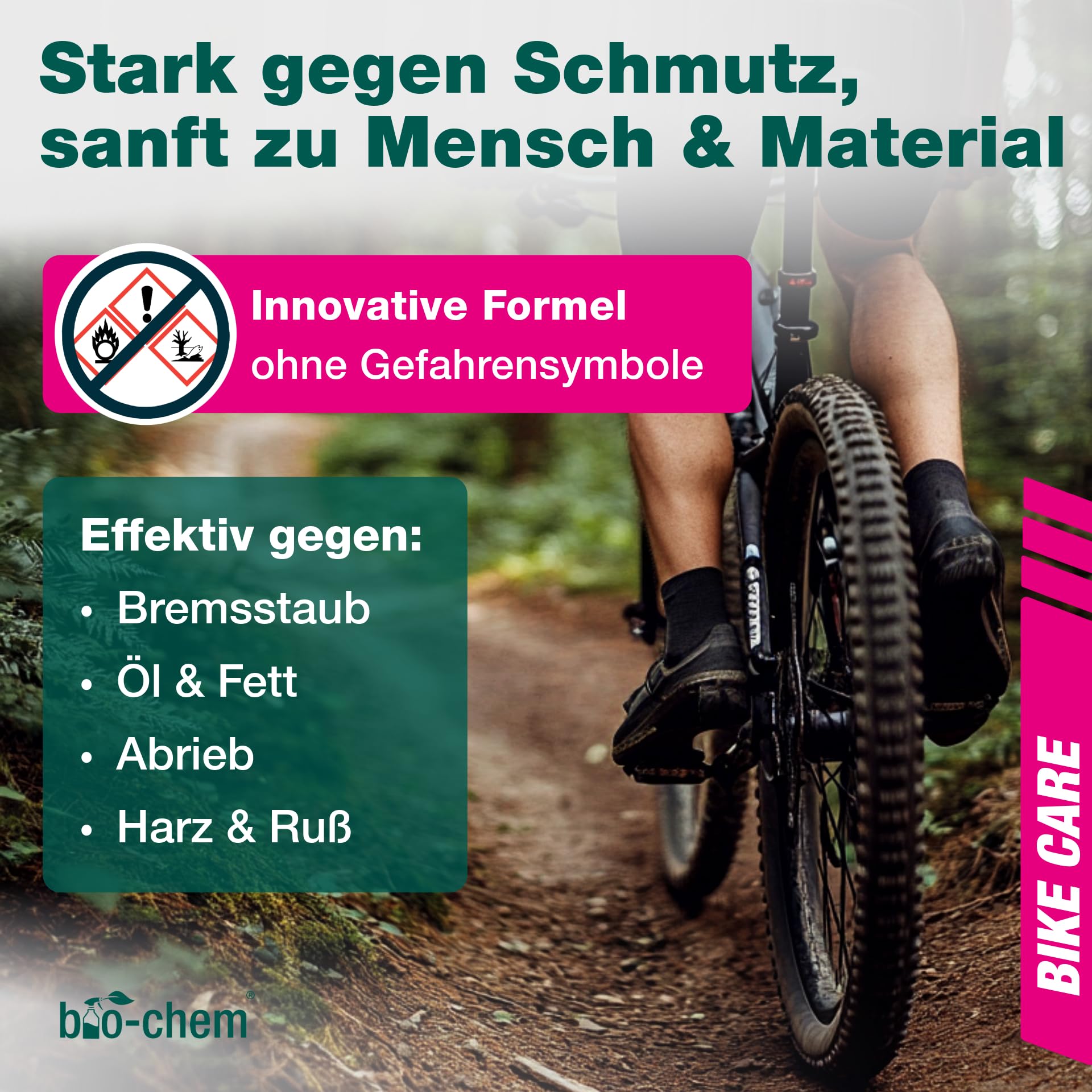 bio-chem remreiniger spray 0.75 l spuitfles voor auto's, motoren en fietsen I krachtige ontvetter voor schijfremmen I geschikt als kettingreiniger, motorreiniger en ontvetter I met mentholgeur