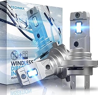 H7 LED Headlight Bulb, No Adapter Required 1:1 Mini Size Plug and Play 6500K Xenon White Extremely Bright All in One Halogen Replacement Conversion Kit - Pack of 2