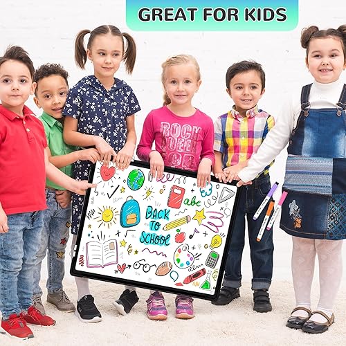 Miniatura 4 de Pizarra blanca de calendario mensual, 24 x 18 pulgadas, combinación de tablero de corcho de borrado en seco para pared, pizarra magnética de borrado