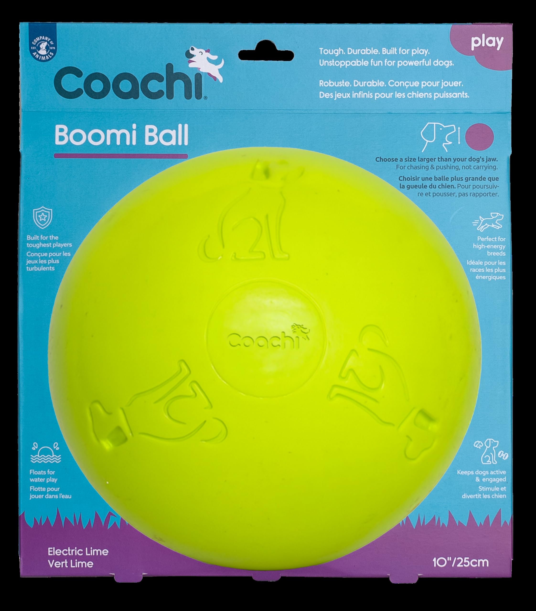 Coachi Pelota para Perros Boomi Ball | Tamaño 250mm | Cal Electrica