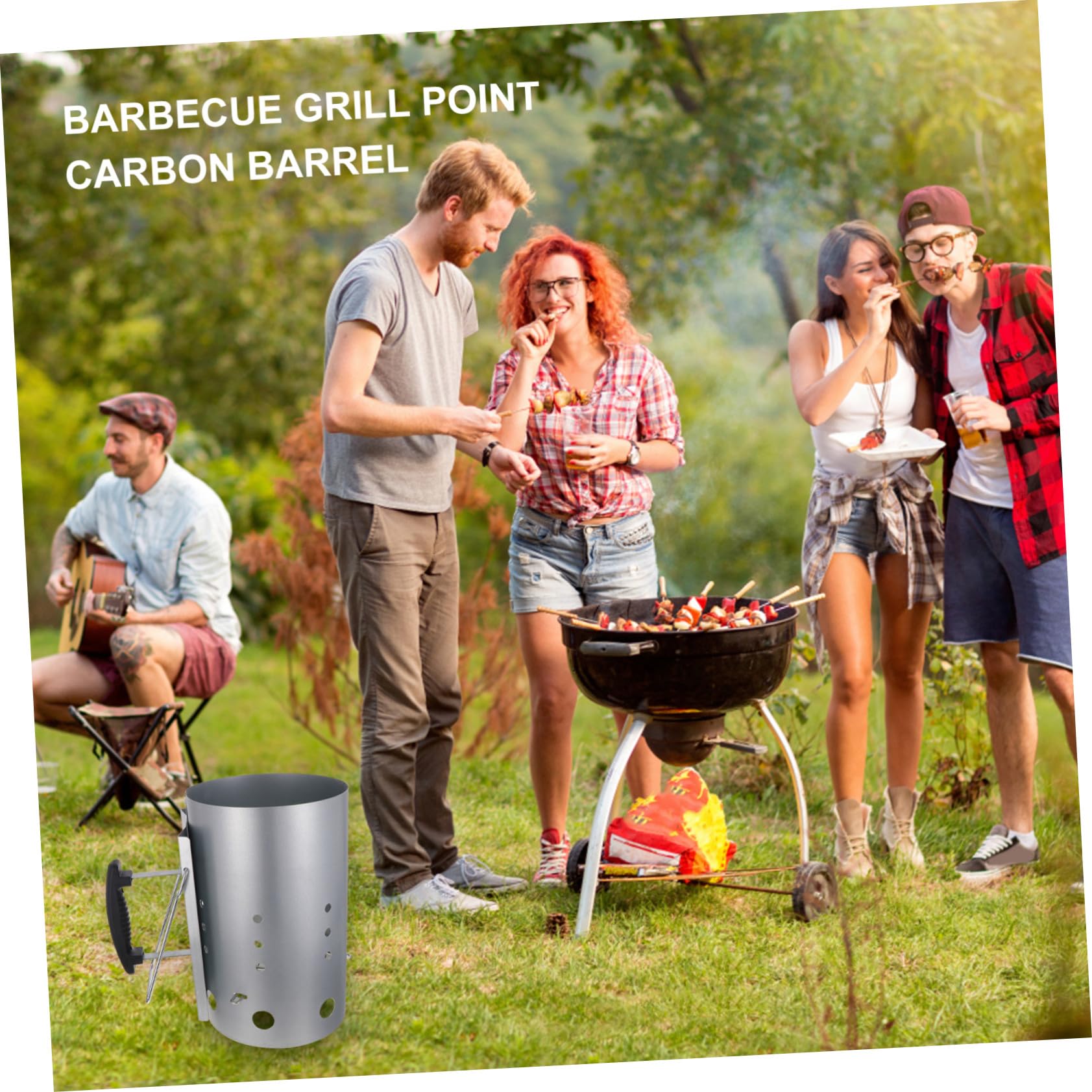BESTonZON Barbecue Accessori Barbecue Esterno in Secchio Accendifuoco Galvanizzato per Festa Estiva Eccellente Circolazione d'Aria e Nessun Sapore Residuo di Liquido Accendifuoco