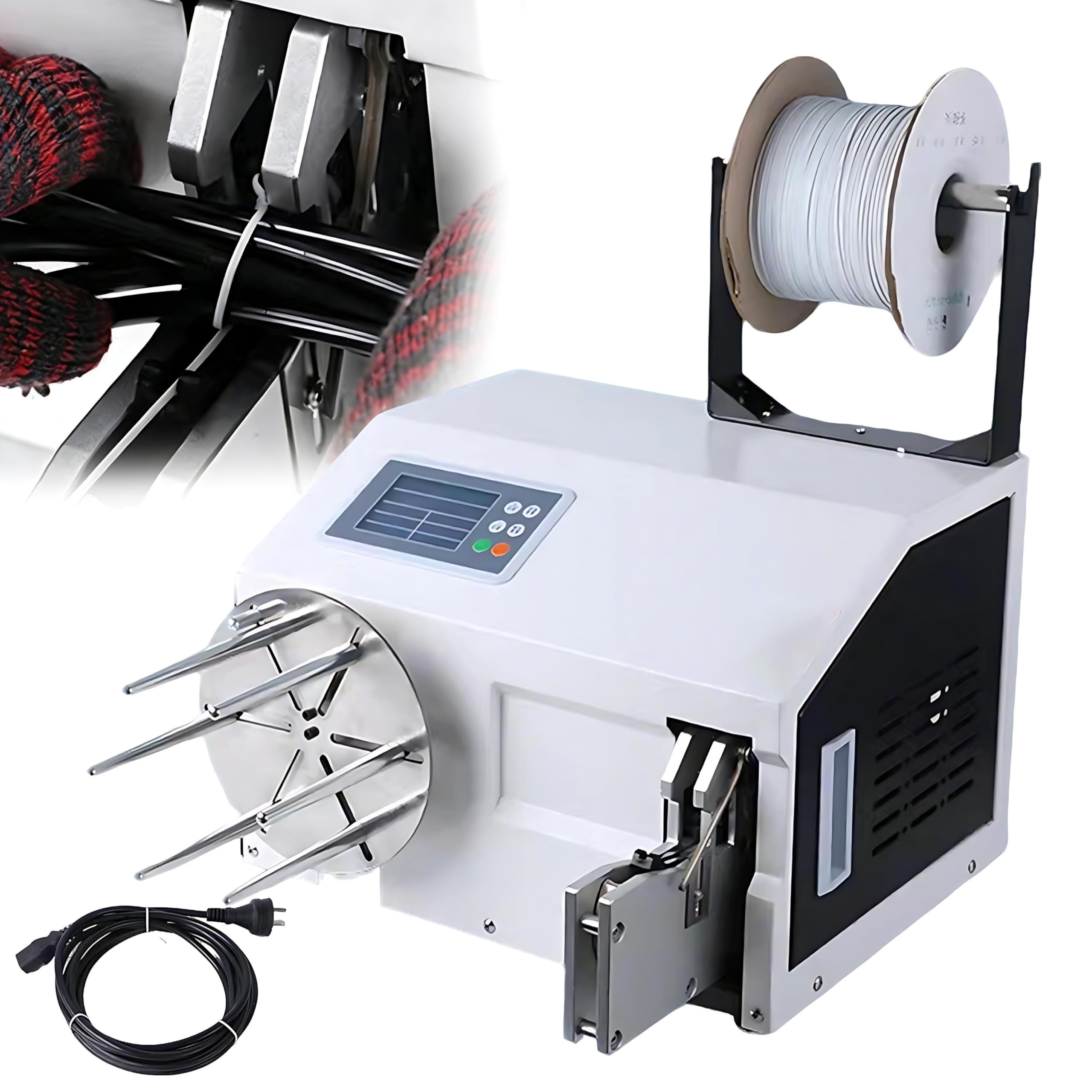 QIUNAOZI Automatic Twist Tie Machine for Food, Automatic Wire Tying and Bundling Machine, Automatic Binding, Data Setting, for Bread/Toys Twist Machine WireWindingandTyingMachine
