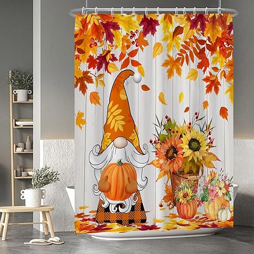 Miniatura 191 de Baocicco Juego de cortinas de ducha de fantasmas de Halloween, encantadores fantasmas de dibujos animados, divertidos trucos o tratos, cortinas de