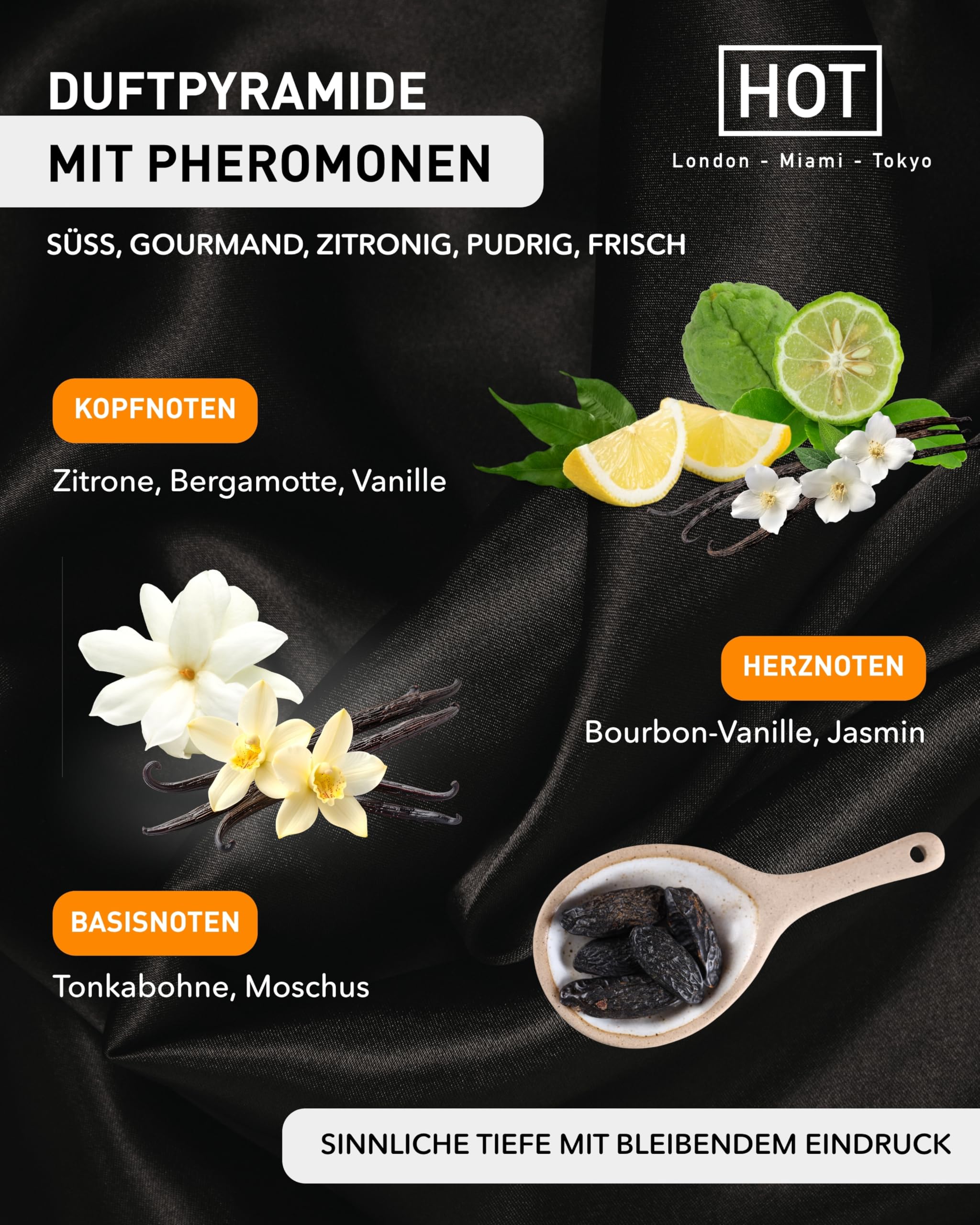 HOT Pheromone Parfum Dubai Woman 30 ml I Exklusiver Damenduft mit orientalisch-süßen, floralen Duftnoten & Pheromonen I Für intensive Anziehungskraft I Parfum Damen