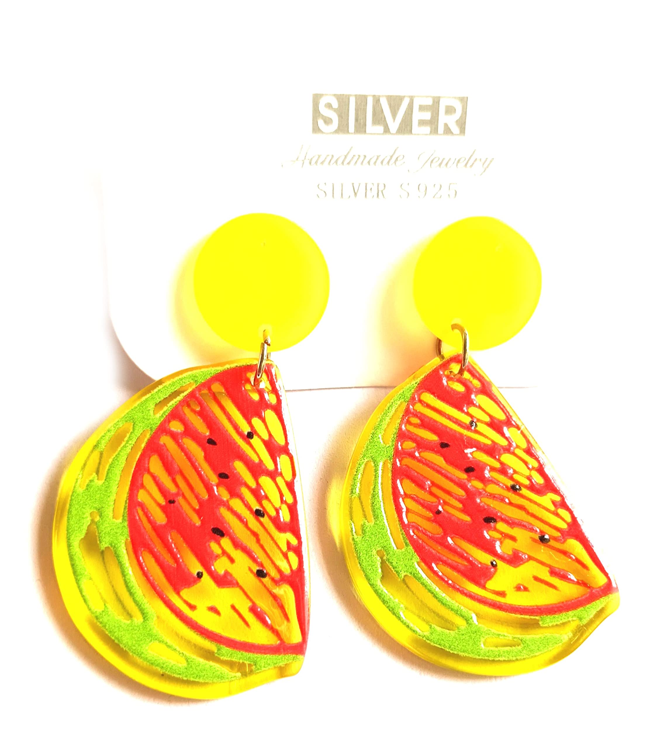 Mirage - Beautiful yellow and orange watermelon hanging earrings (B0BZN1XPD7) Amazon Price History, Amazon Price Tracker