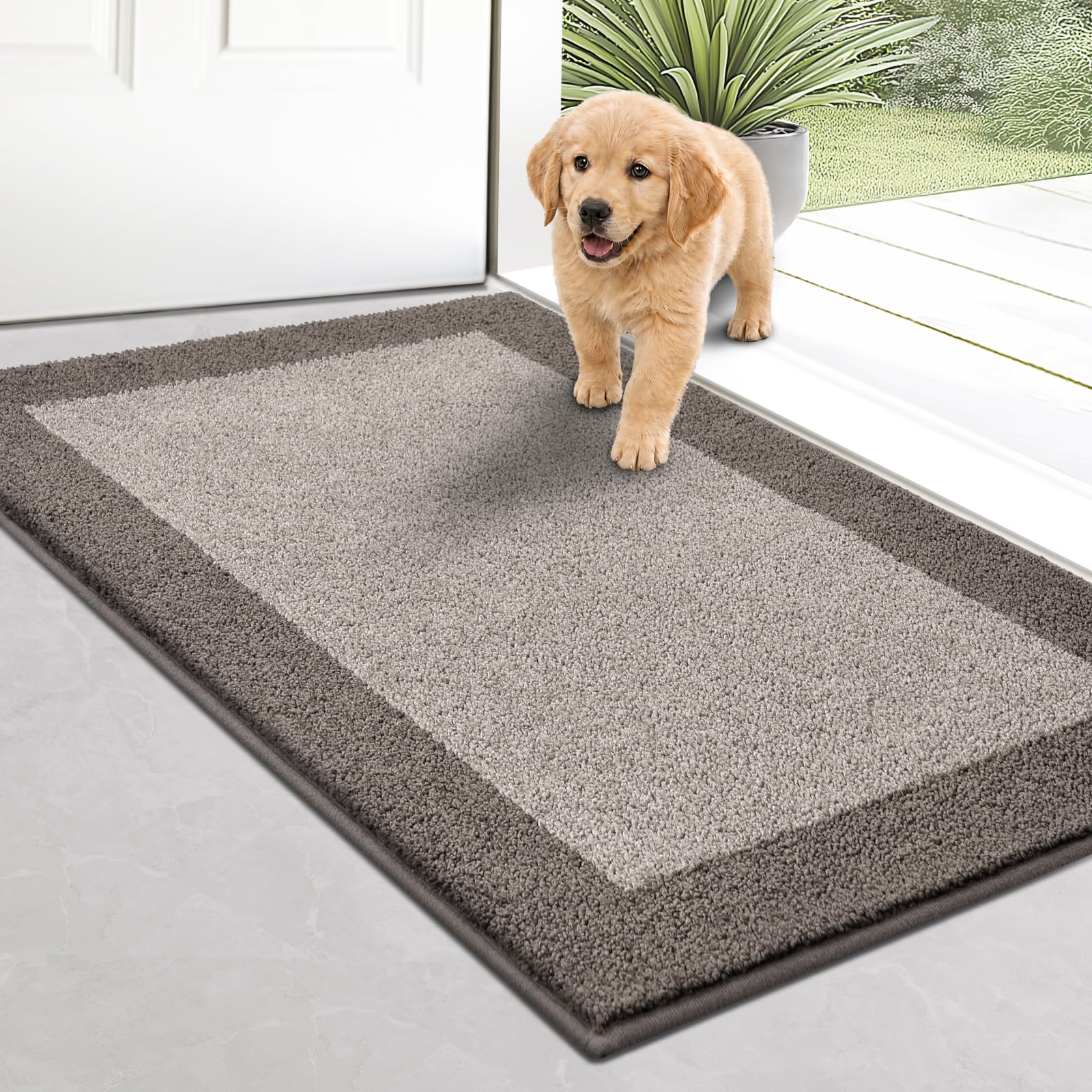 Door Rug 20" x 32", Washable Throw Rug for Kitchen, Bathroom