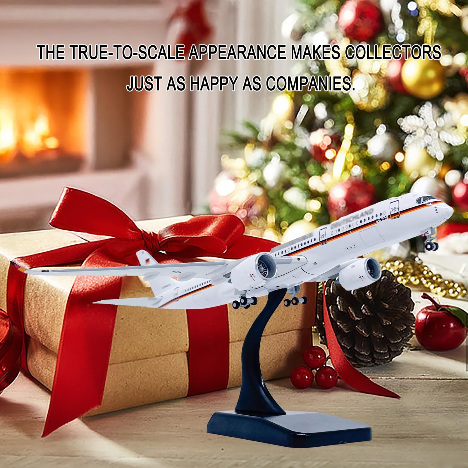 Carrello atterraggio mobile, pneumatici rotanti, modello pressofuso aeroplano in scala 1:400 A350-900, decorazione perfetta for scrivania dell'ufficio regalo for collezione aviazione