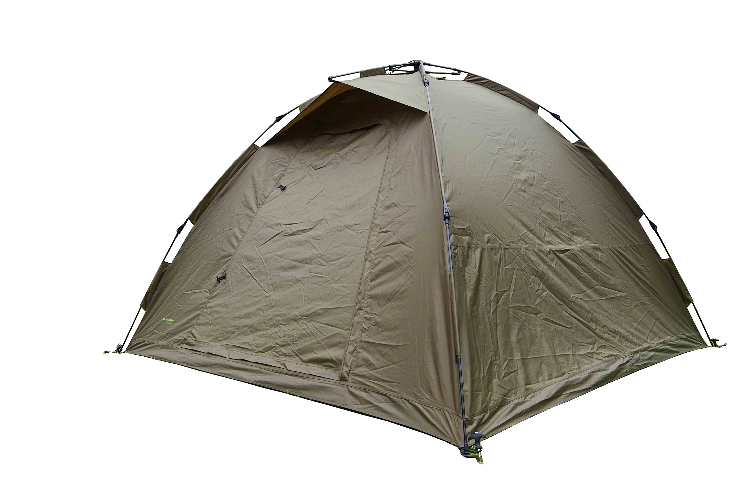 MK-Angelsport Ruck Zuck Karpfenzelt Fast Standup 2 Man Bivvy incl. Gummihammer mit Loser Bodenplane