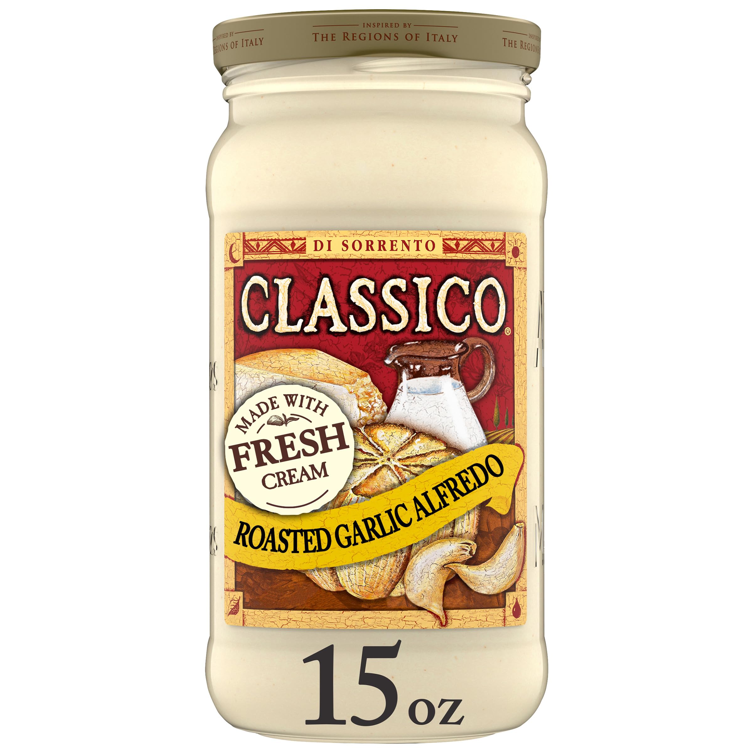 Roasted Garlic Alfredo Pasta Sauce, 15 oz Jar