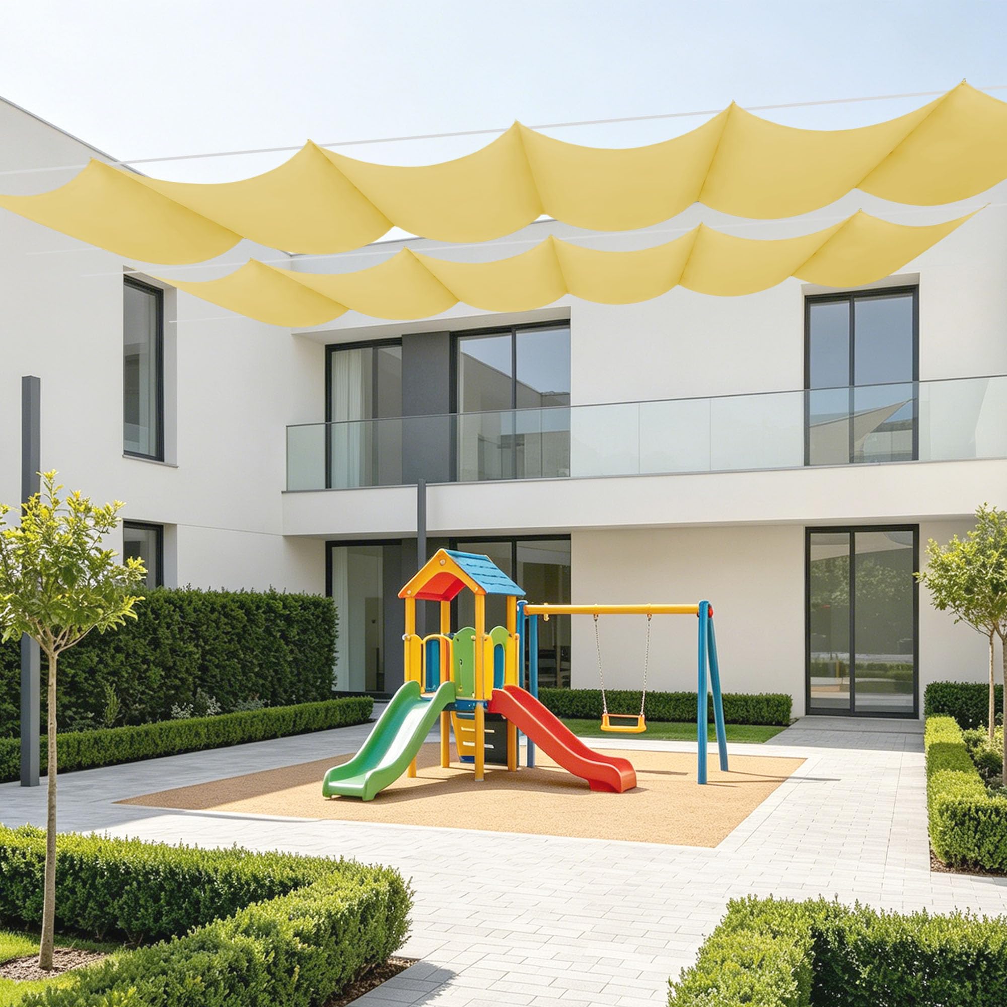 Voiles d'ombrage avec œillets protection UV anti-chaleur bâche rétractable 700x440 patio