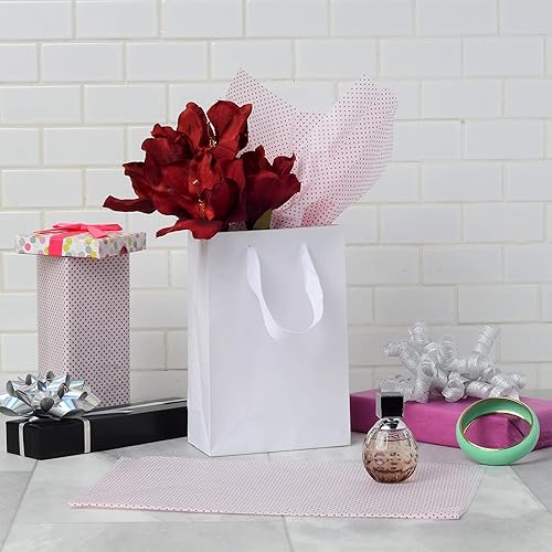 Miniatura 6 de Prime Line Packaging Bolsas de regalo de papel kraft, mini bolsas de regalo con asas para baby showers, bautizo, bodas, vacaciones, recuerdos de