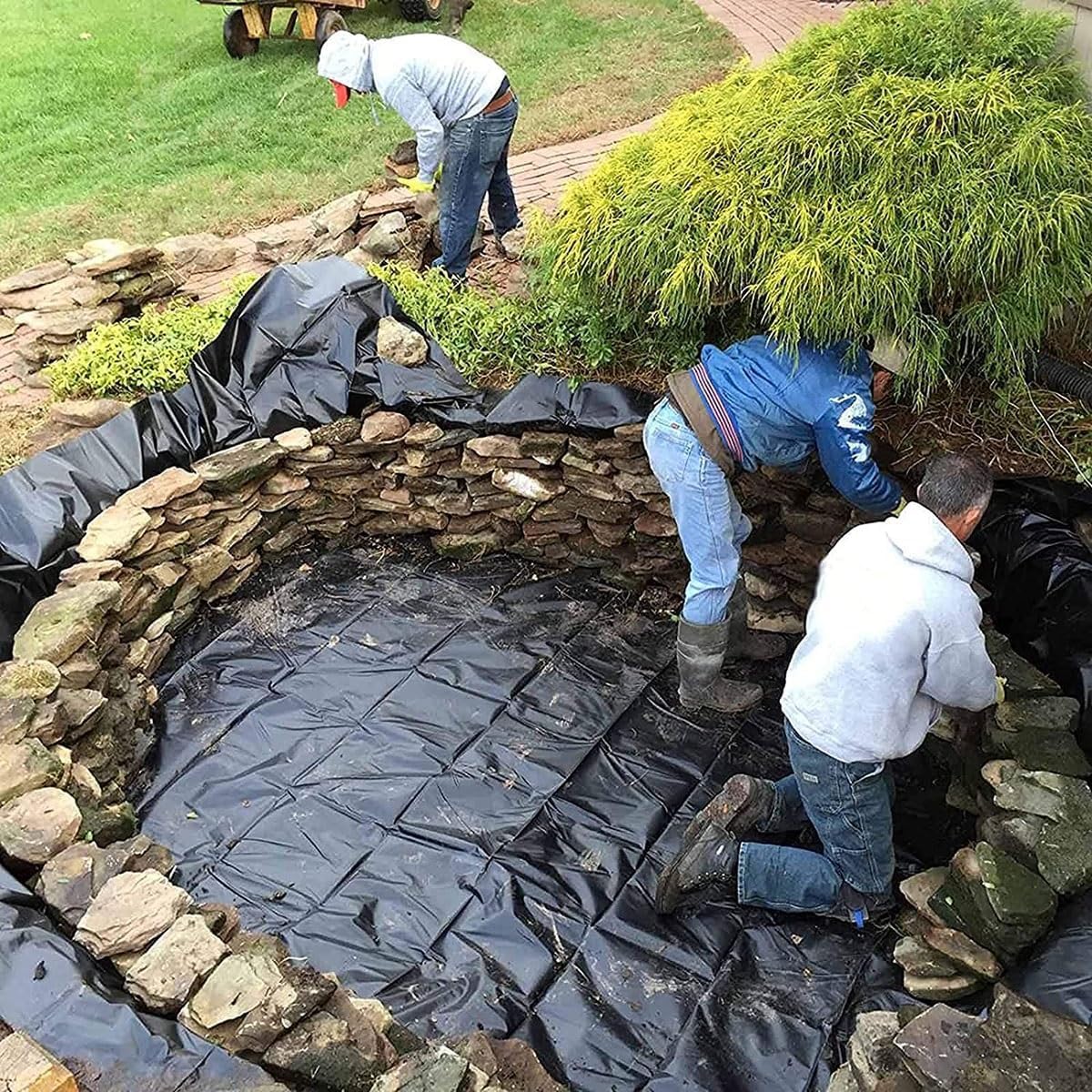 Rivestimento per laghetto in EPDM, 1 x 6 m, copertura per laghetto da giardino, aiuole, serre e piante acquatiche, resistente e impermeabile