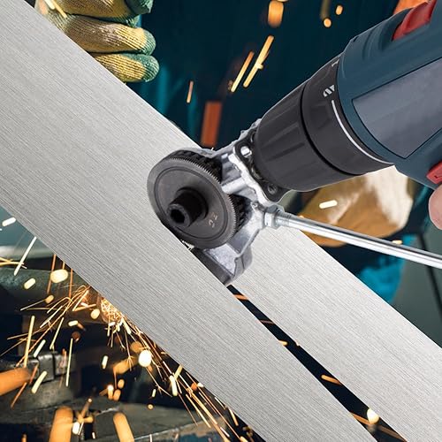 Miniatura 6 de LESOLEIL Cortador de placa de taladro eléctrico, tijeras de metal con adaptador para corte de hierro, hoja blanca, acero, cobre, aluminio