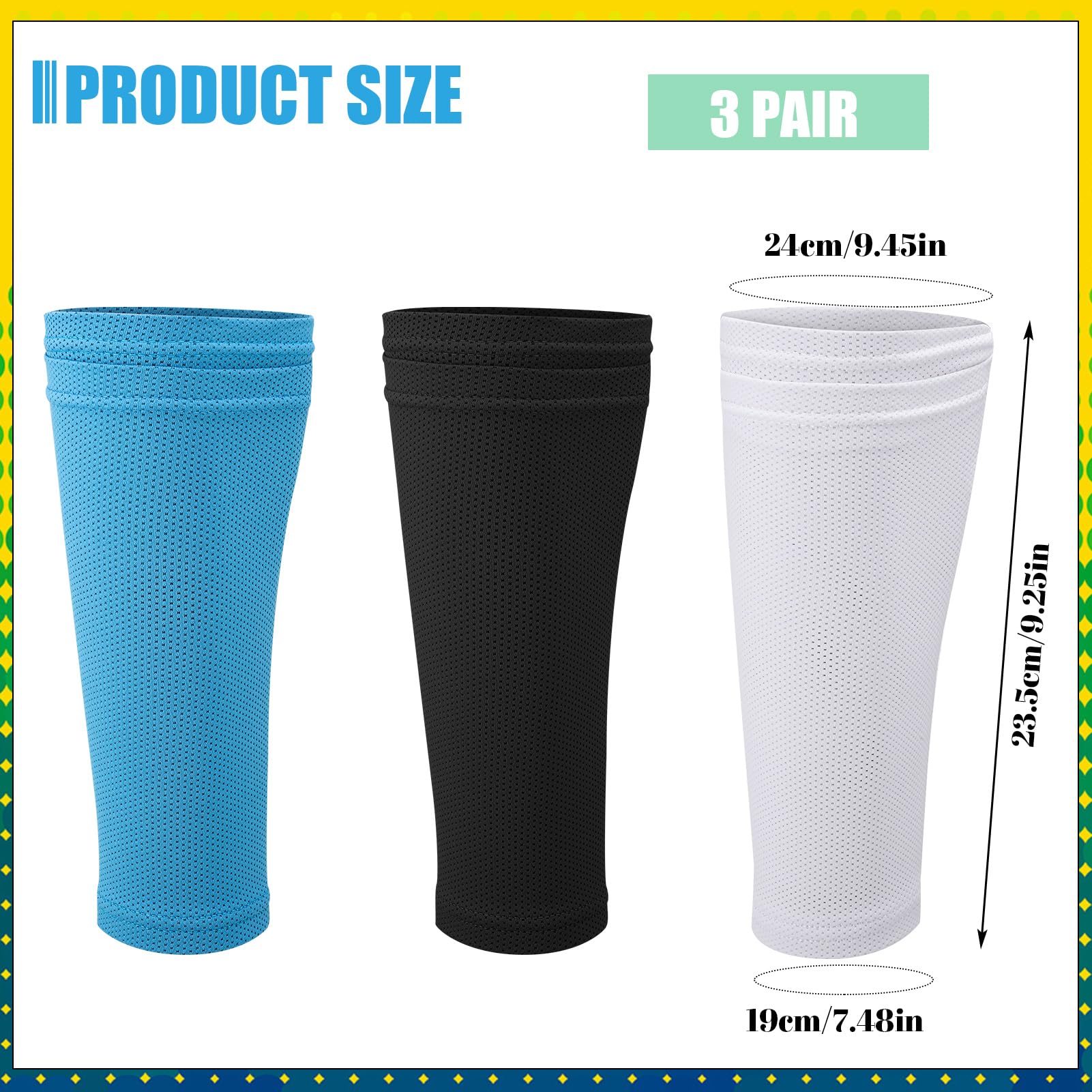 2 Paires Chaussettes Protège Tibia Football Respirantes - Noir Et Blanc Pour Enfants Et Adultes