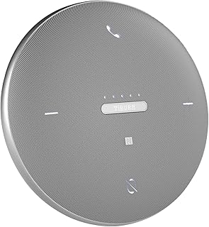 TIBURN PowerConf Conference Speaker Grey Portable Speaker HQ Mic Speaker with Microphone Bluetooth Speaker 360 Voice Pickup 5.0 USB Bluetooth Speakerphone Compatible with Microphone