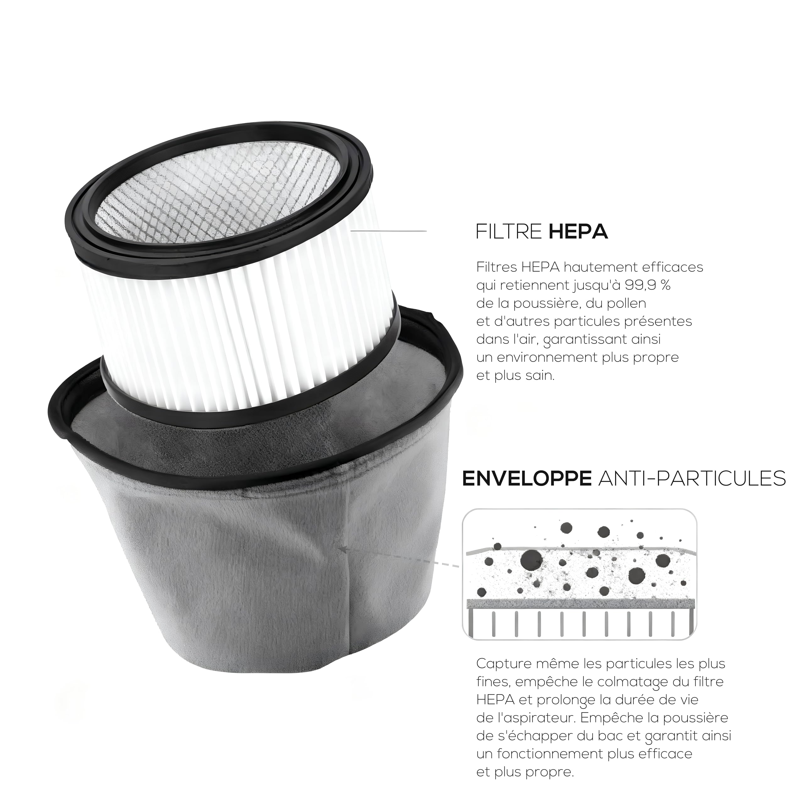 DICOGAR Aspirateur à Cendres 20L avec Souffleur pour Cheminées et Granulés