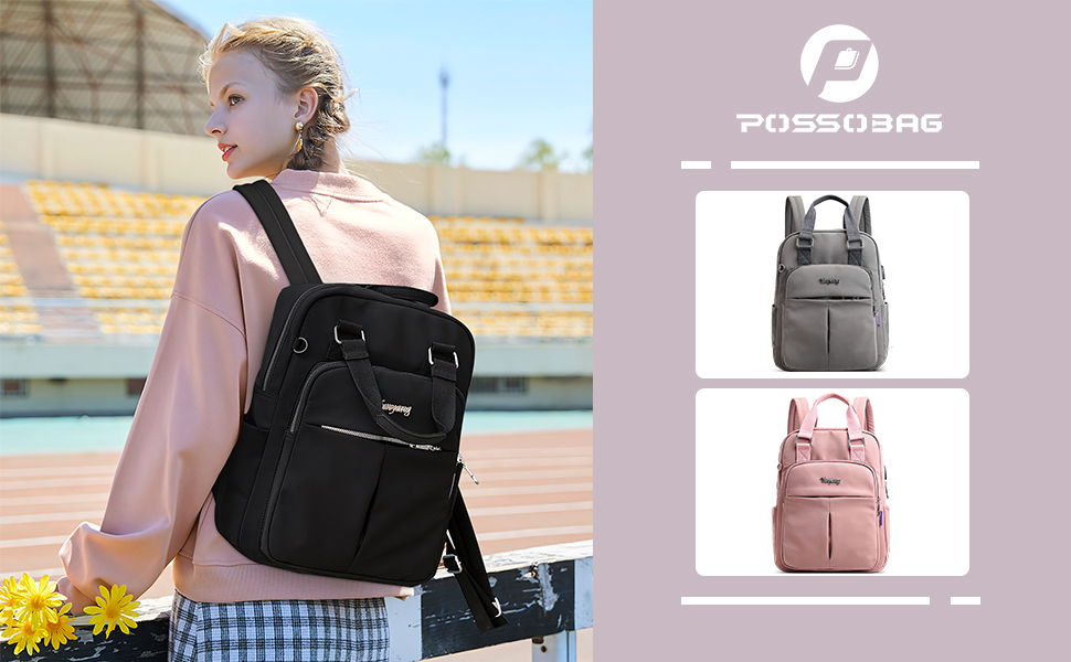 Zaino Scuola Donna Impermeabile - Porta PC 14 Pollici - Multitasche Per Universit&agrave; E Liceo