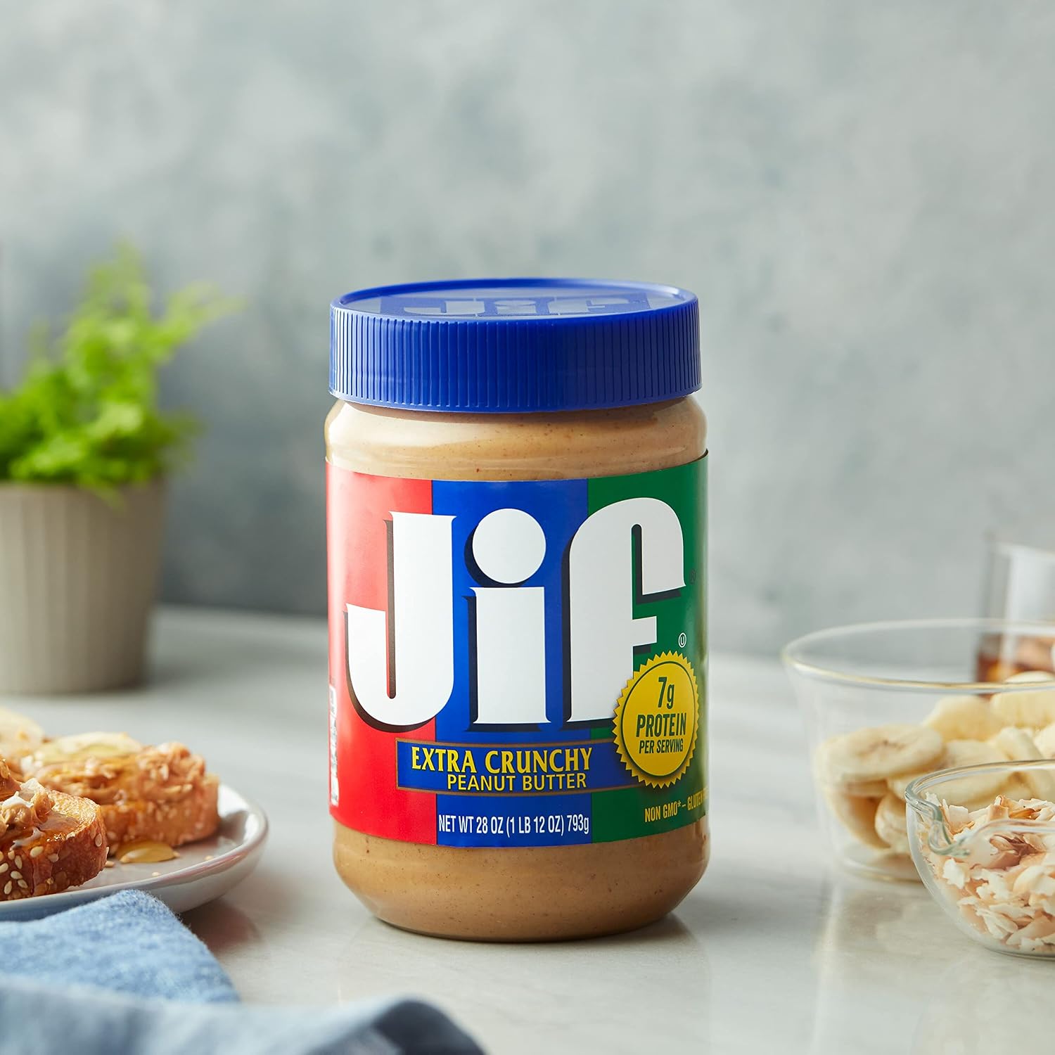 Jif Extra Crunchy Peanut Butter, 28 Ounces
