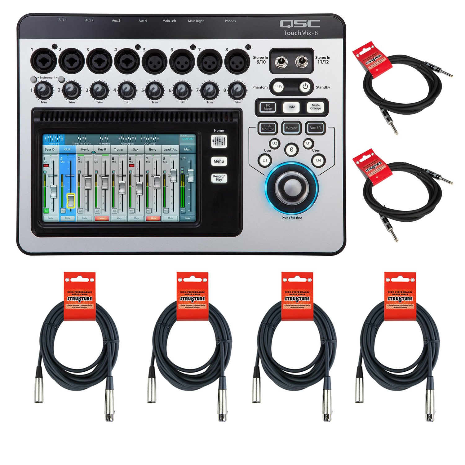 Buy QSC TouchMix16 Compact Digital Mixer with Touchscreen + Free Mic Stands and Cables