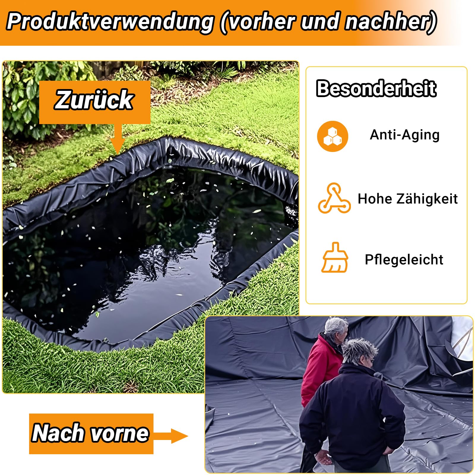 Czarna folia EPDM - wodoodporna, wszechstronna, trwała do podniesionych łóżek ogrodowych, sznurowania i projektów DIY - idealne rozwiązanie do użytku na zewnątrz