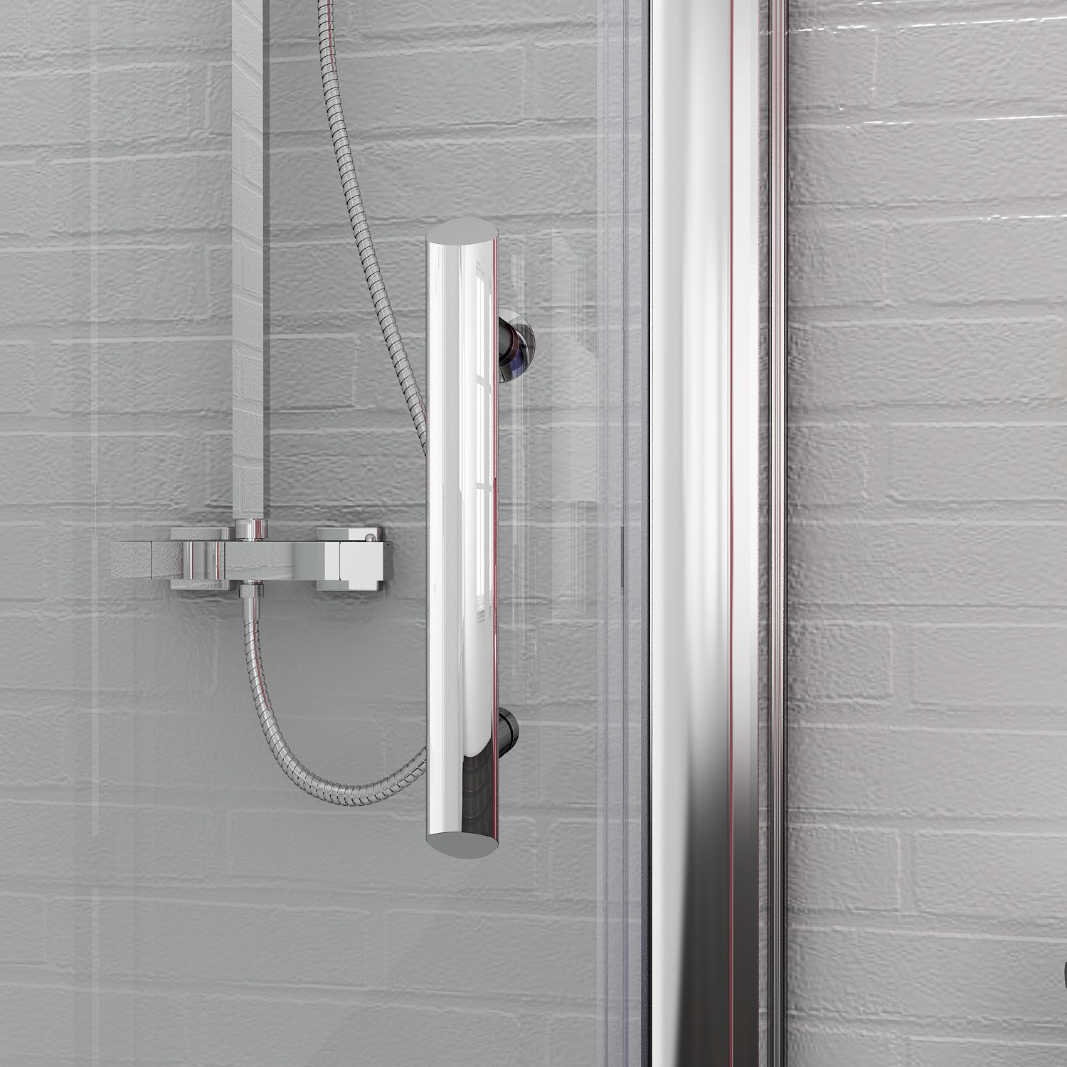 Buy ELEGANT 700mm Bifold Shower Door Frameless Shower Enclosure