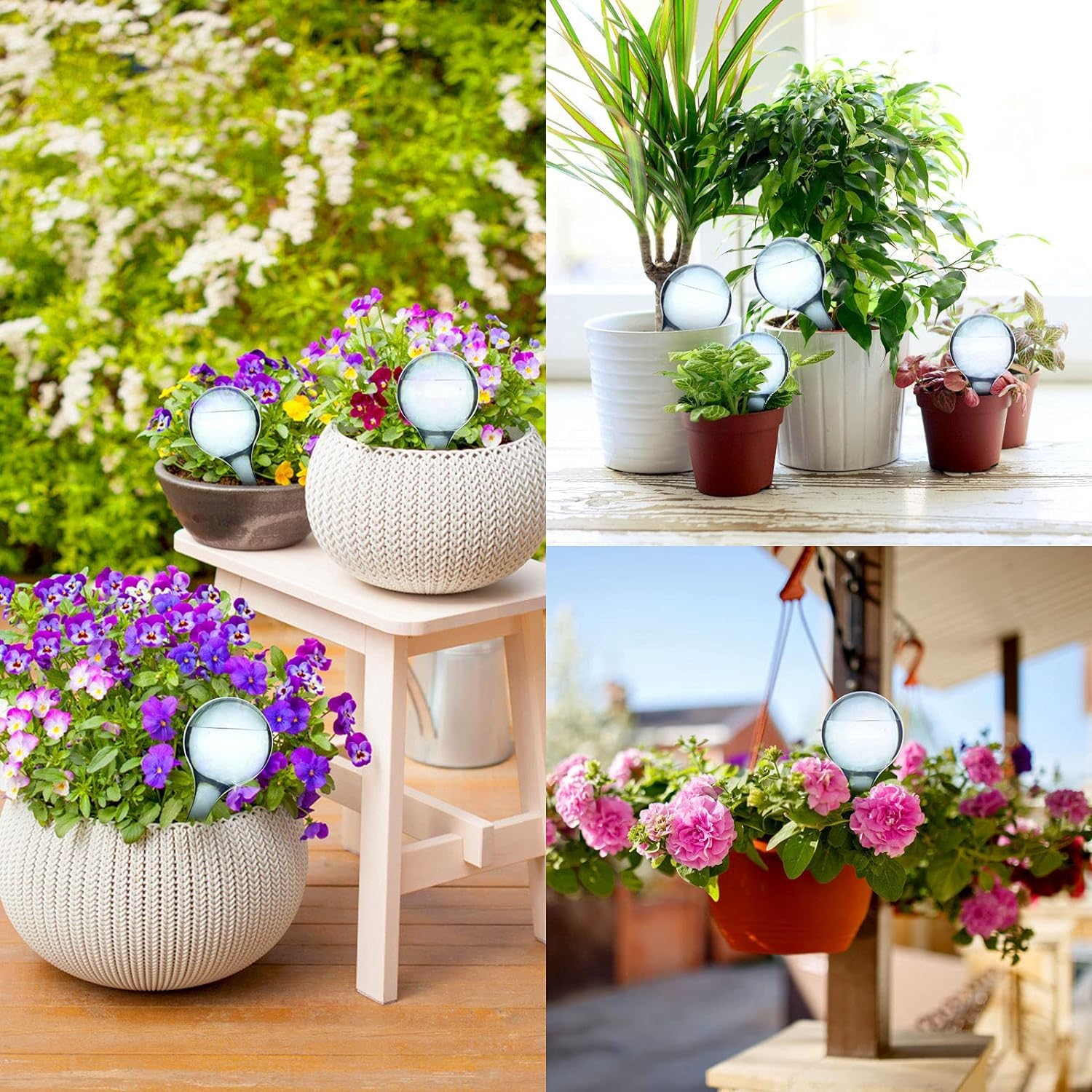 20 Automatische Bewässerung Bewässerungskugeln für Pflanzen,klare selbstbewässernde Kugeln,Bewässerungskugeln,Garten,Wassergerät,Urlaub,Zimmerpflanze,Bewässerung,Tropfbewässerungsgerät(10 Farben)