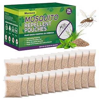 Mosquito Repellent Outdoor Patio, Natural Mosquito Repellant Indoor for Living Room, Bedroom, Patio, garages, Camping, Safe for Kids and Pets (24 Packs) - Amazon product rated Grade B