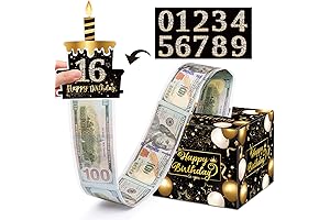 Birthday Money Box with Stickers for Kids, DIY Surprise Money Holder with...