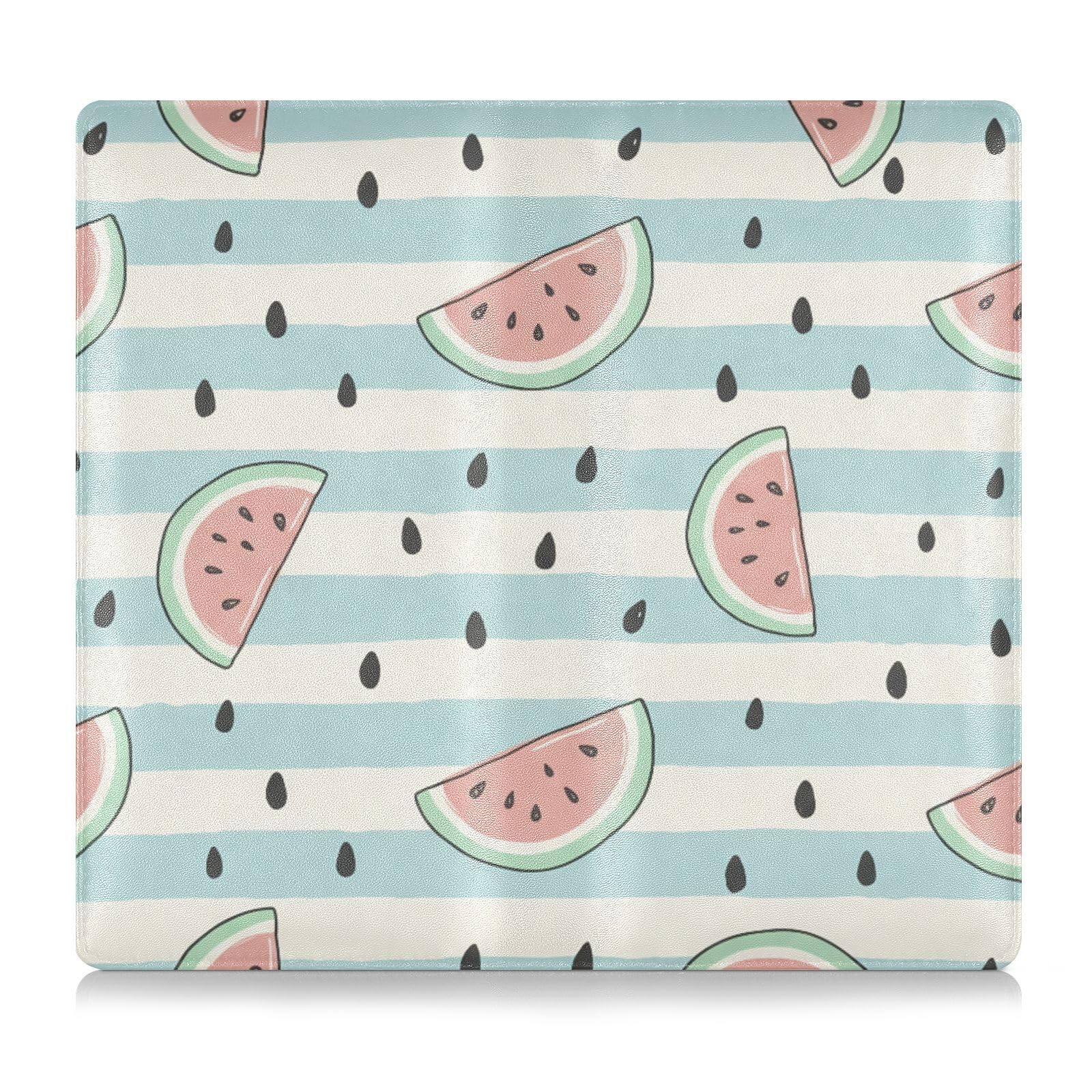 BURSTDDY Watermelon Slices Leather Car Registration and Insurance Holder,Registration and Insurance Card Holder Glove Box Car Organizer Car Document Holder for Cards, Driver License
