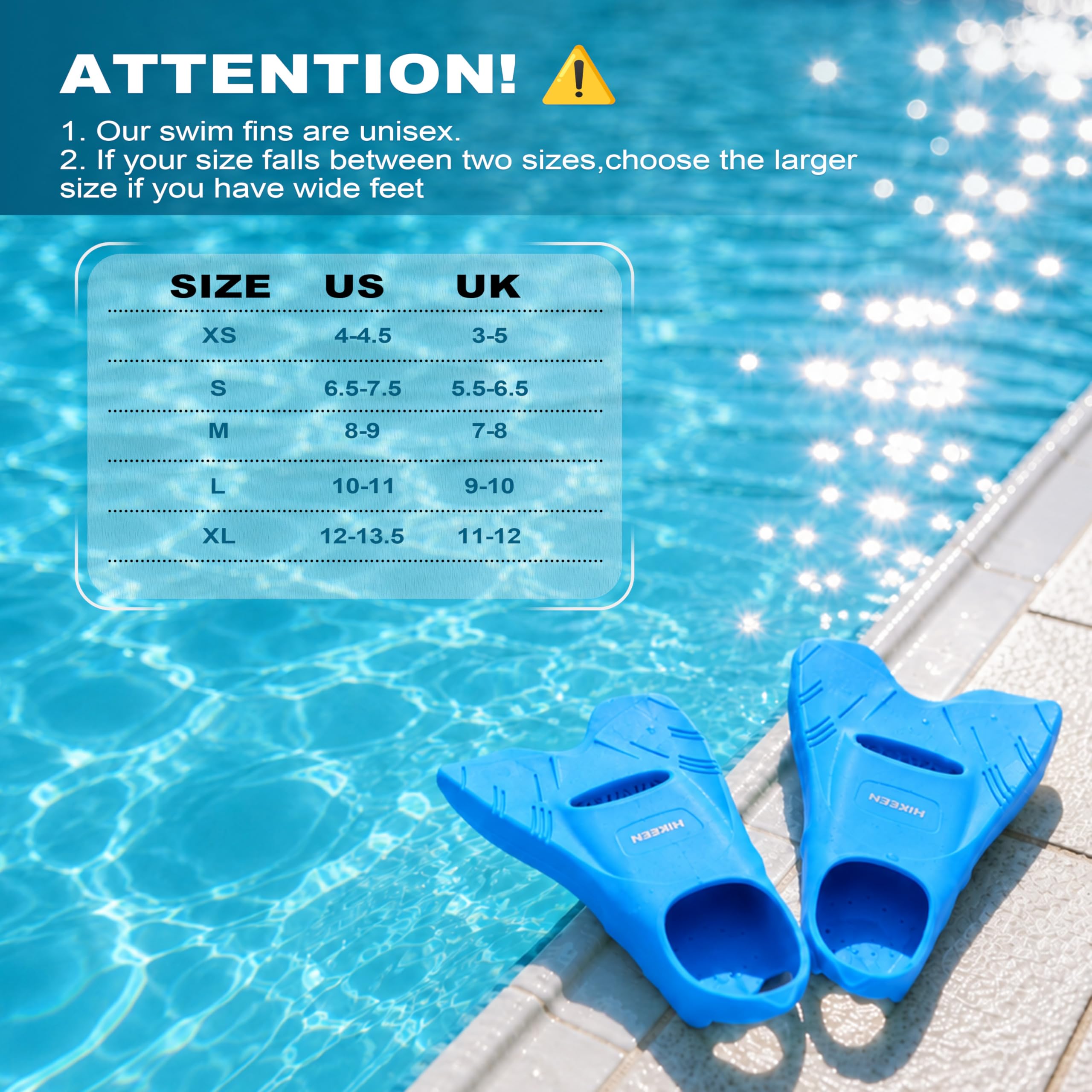 Boosteady Palmes d'entraînement de natation avec talon ouvert – Palmes en silicone à lame courte pour adultes et adolescents, design à faible résistance avec drainage des orteils, sac de transport en