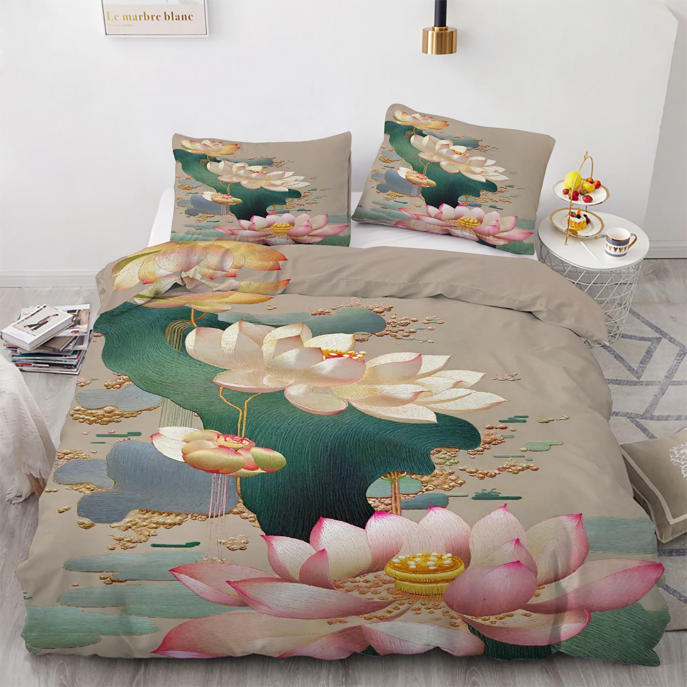 Housse de couette en microfibre douce 160x200 avec fermeture éclair pratique